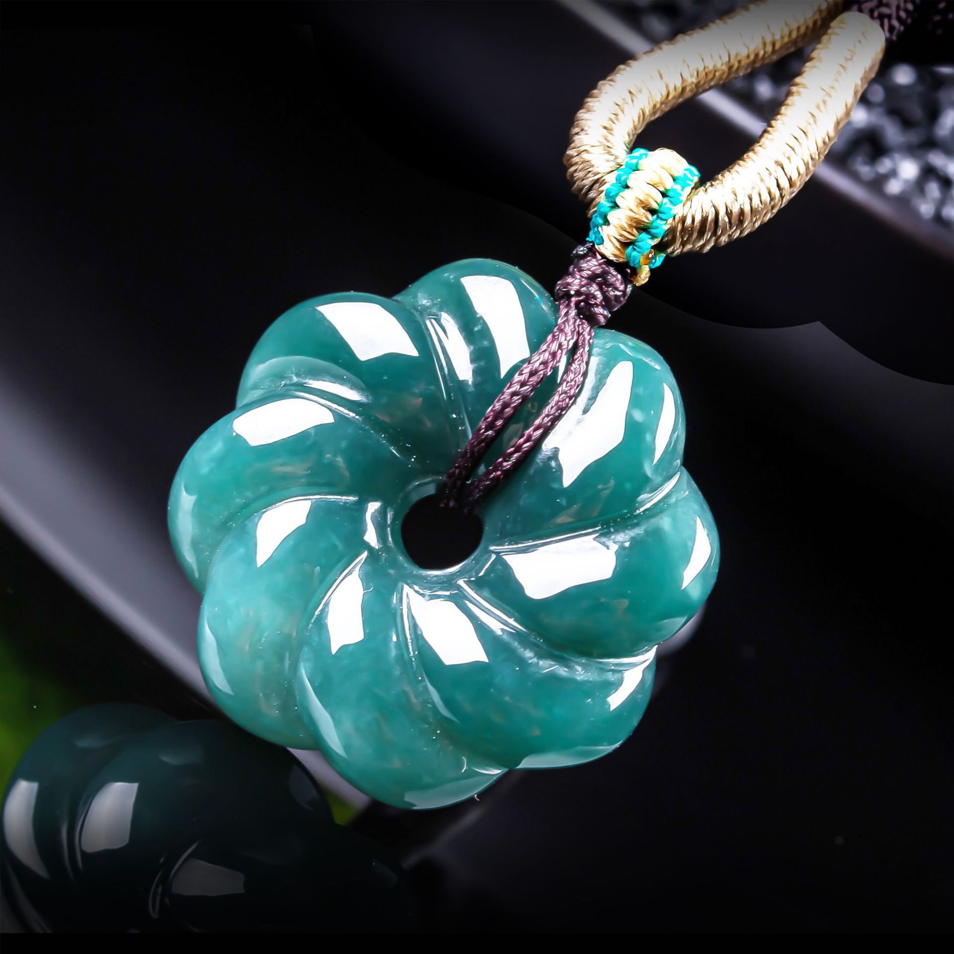 Women Accessories Gift - Natuurlijke Birmese Jadeiet Bloemhanger Ketting Accessoires