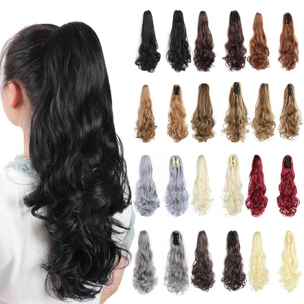 Hair Claw Clip Set - Synthetische paardenstaart extensie klauwclip in haar