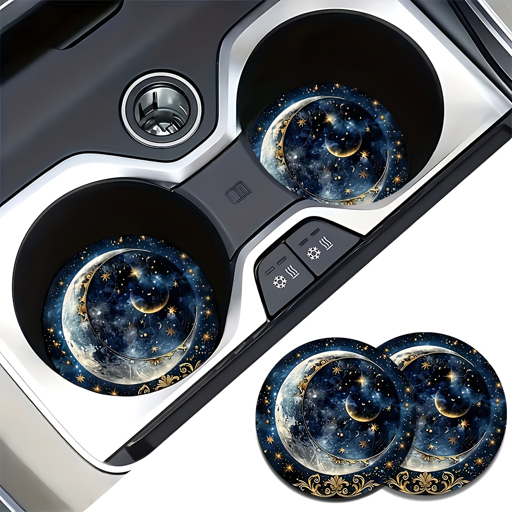 Women Accessories Holder - 2 stuks Starry Night Moon auto-onderzetters