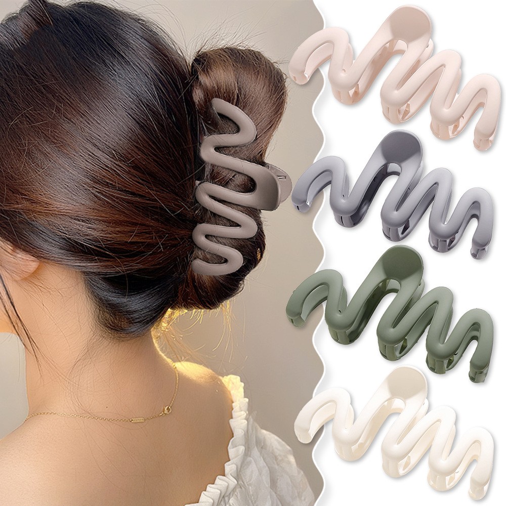 Hair Claw Clip Set - Nieuwe Mode Grote Matte Kleur Geometrie