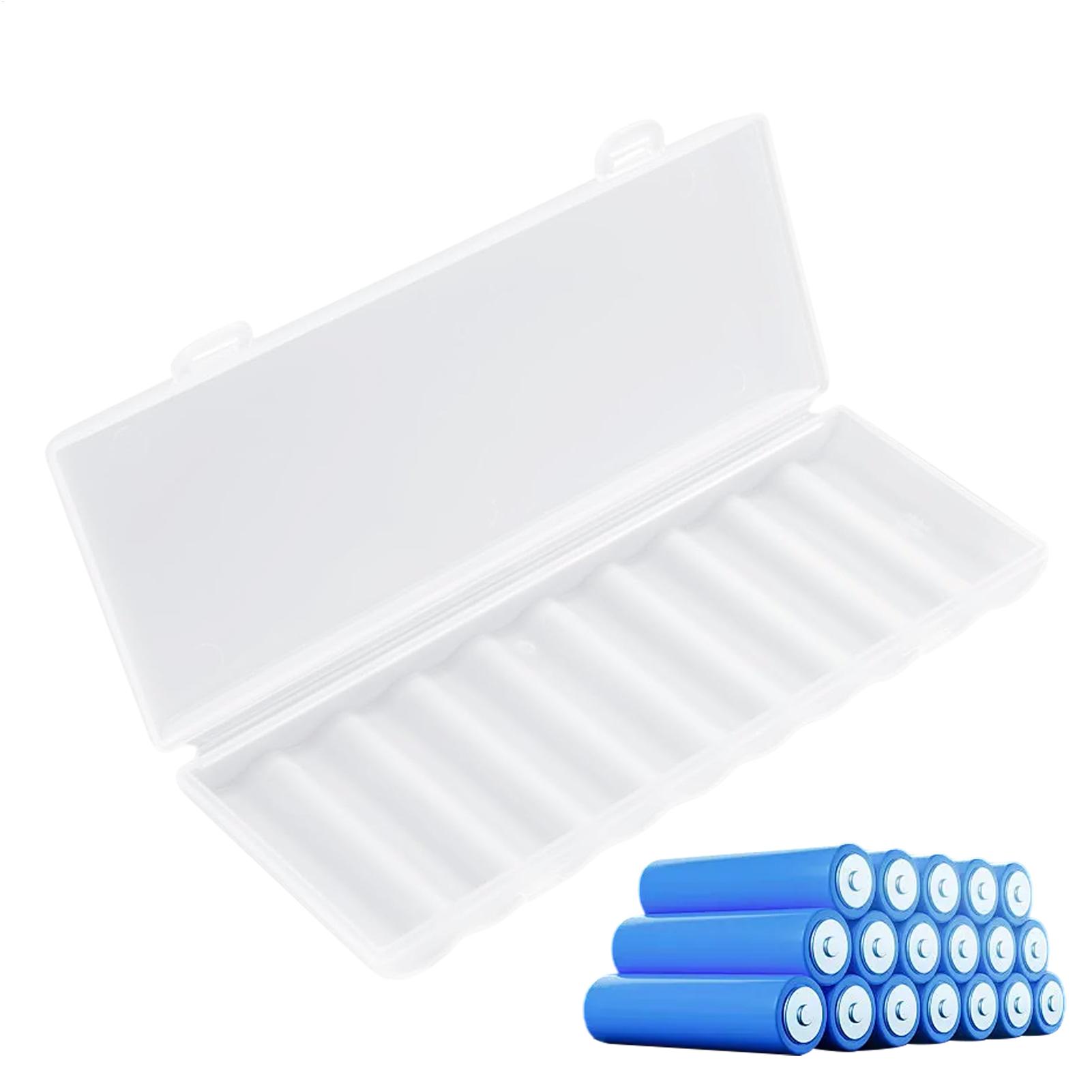 Women Accessories List - 10-slots draagbare transparante plastic batterij-opbergdoos, harde