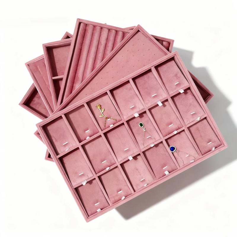 Women Accessories List - Fluwelen sieradendoosjes voor laden, inzetstukken voor