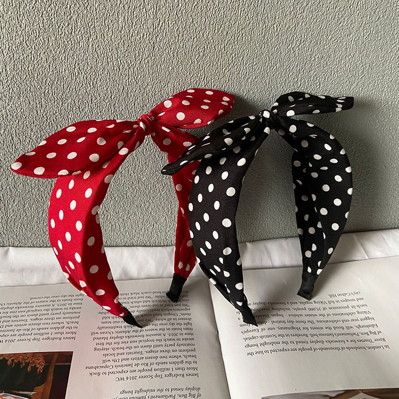 Women Accessories Online - Effen kleur Polka Dot kinderboog Elegant