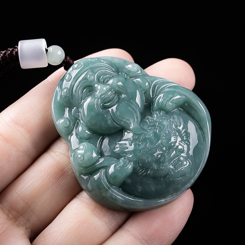 Women Accessories Gift - Myanmar Jadeïet God van Rijkdom Hanger