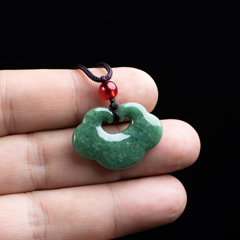 Women Accessories Gift - Natuurlijke Myanmar Jadeïet Ruyi Hanger Ketting