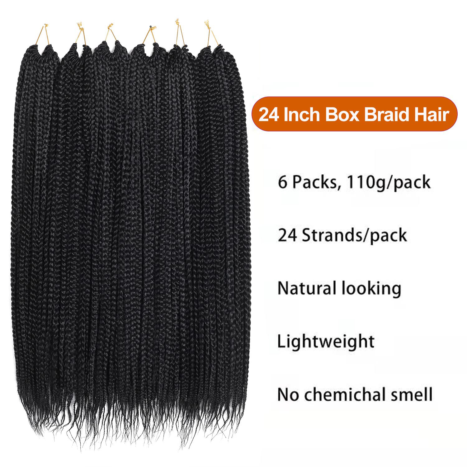 6 pakken Box Braids Crochet Ha - Women Accessories Pack recensie en prijs