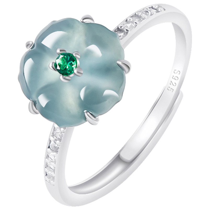 Blauwe Birmese Jadeiet Bloemen - Women Accessories Gift recensie en prijs