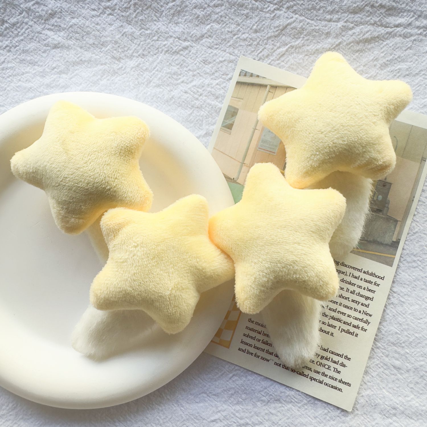 Schattige crèmegelbe pluche st - Women'S Yellow Accessories recensie en prijs