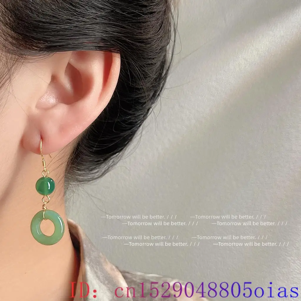 Groene echte jade ring oorbell - Women'S Accessories Rings recensie en prijs