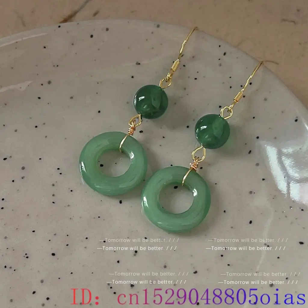 Groene echte jade ring oorbell - Women'S Accessories Rings recensie en prijs