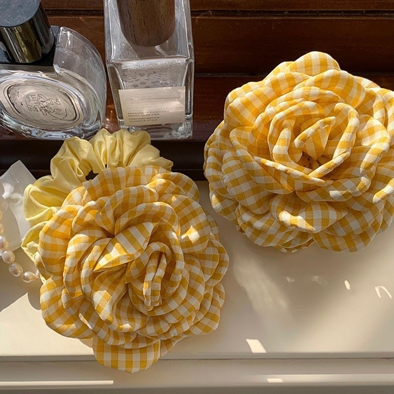 Dames haarklauwclip geruit gee - Women'S Yellow Accessories recensie en prijs