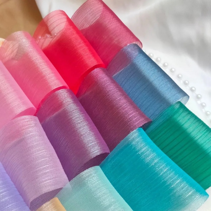 5M Geplooid Chiffon Lint 6cm B - Women Accessories Bouquet recensie en prijs