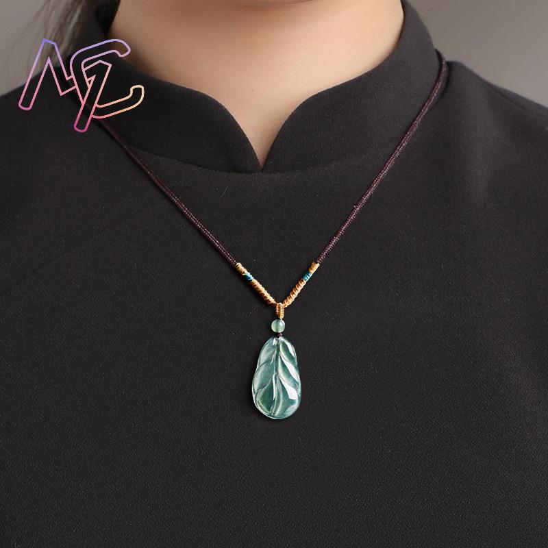 Myanmar Jadeïet Blad Hanger Ge - Women Accessories Gift recensie en prijs