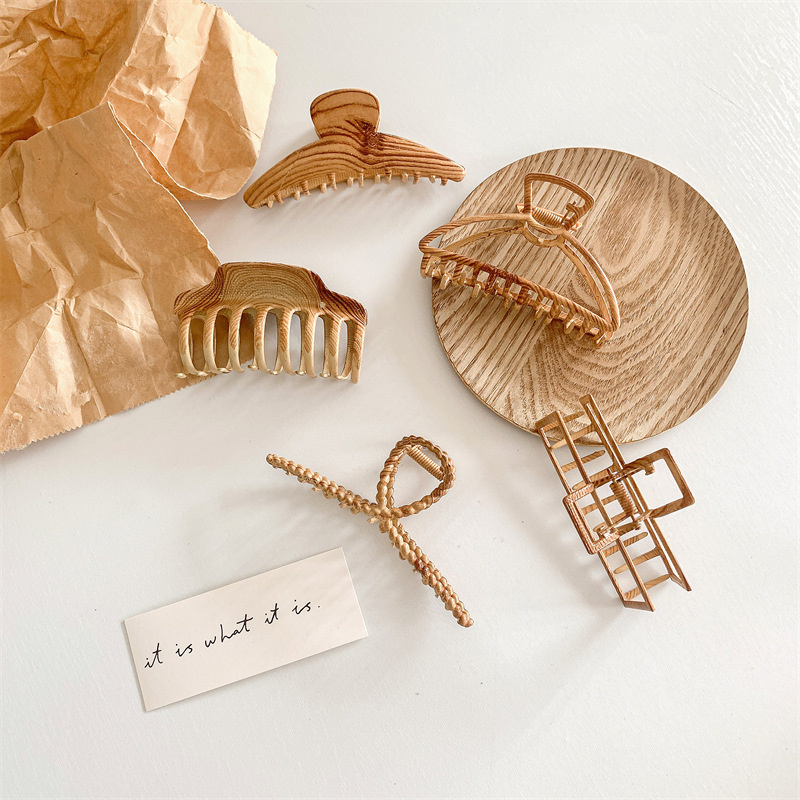 Vintage meerdere houtnerf haar - Hair Claw Clip Set recensie en prijs