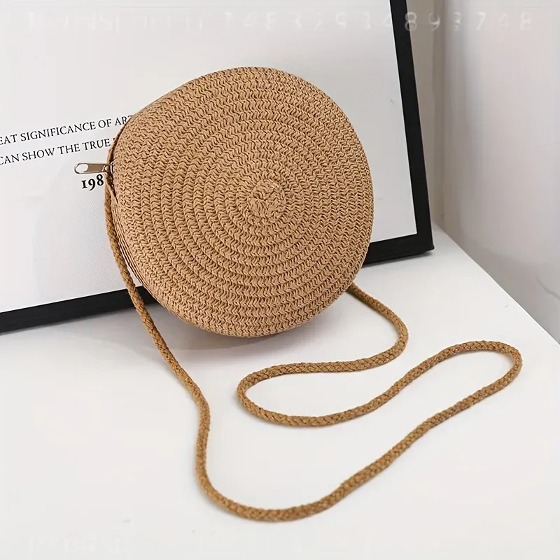Ronde geweven rotan crossbodyt - Women'S Accessories Purse recensie en prijs